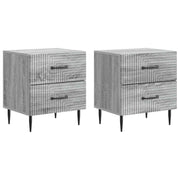 Nachtkastje 2 stuks grijs sonoma 43x34,5x47,5 cm