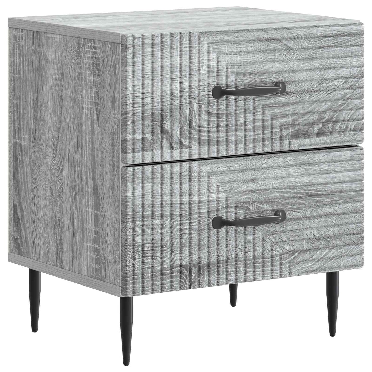 Nachtkastje 2 pcs Grijs sonoma 43 x 34,5 x 47,5 cm Bewerkt hout
