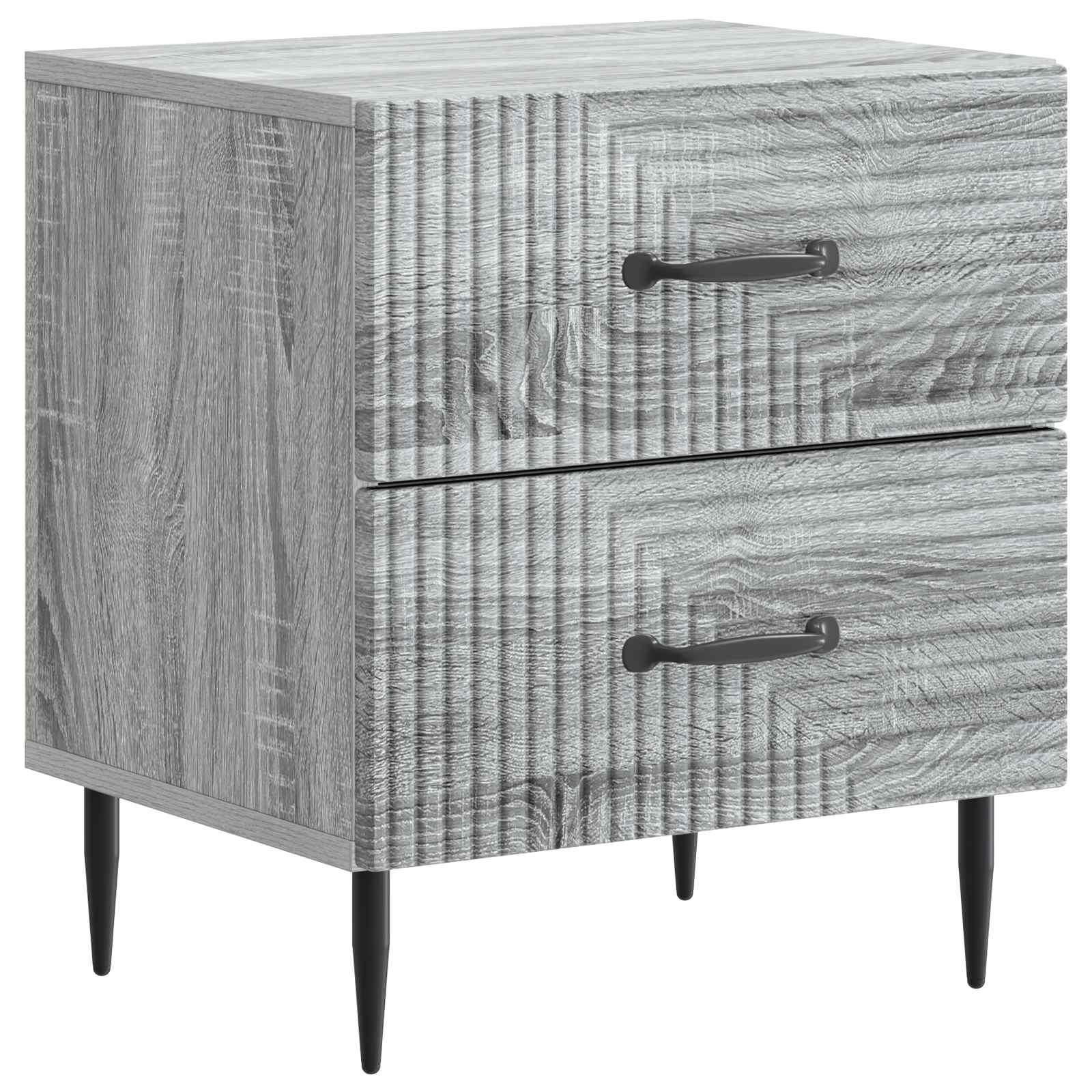 Nachtkastje 2 pcs Grijs sonoma 43 x 34,5 x 47,5 cm Bewerkt hout