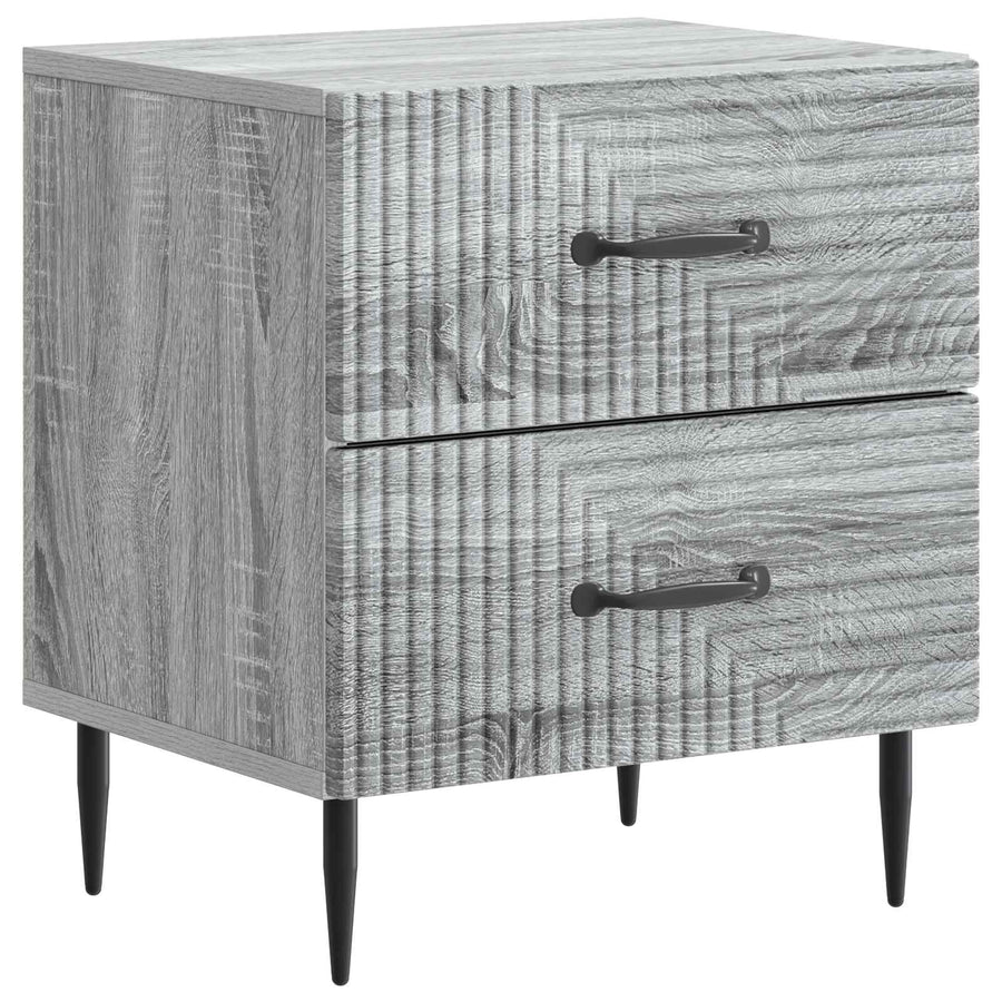 Nachtkastje 2 pcs Grijs sonoma 43 x 34,5 x 47,5 cm Bewerkt hout