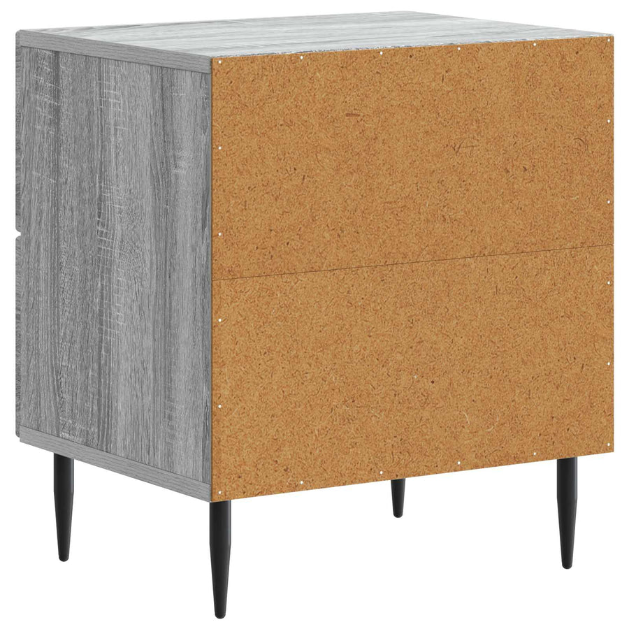 Nachtkastje 2 pcs Grijs sonoma 43 x 34,5 x 47,5 cm Bewerkt hout