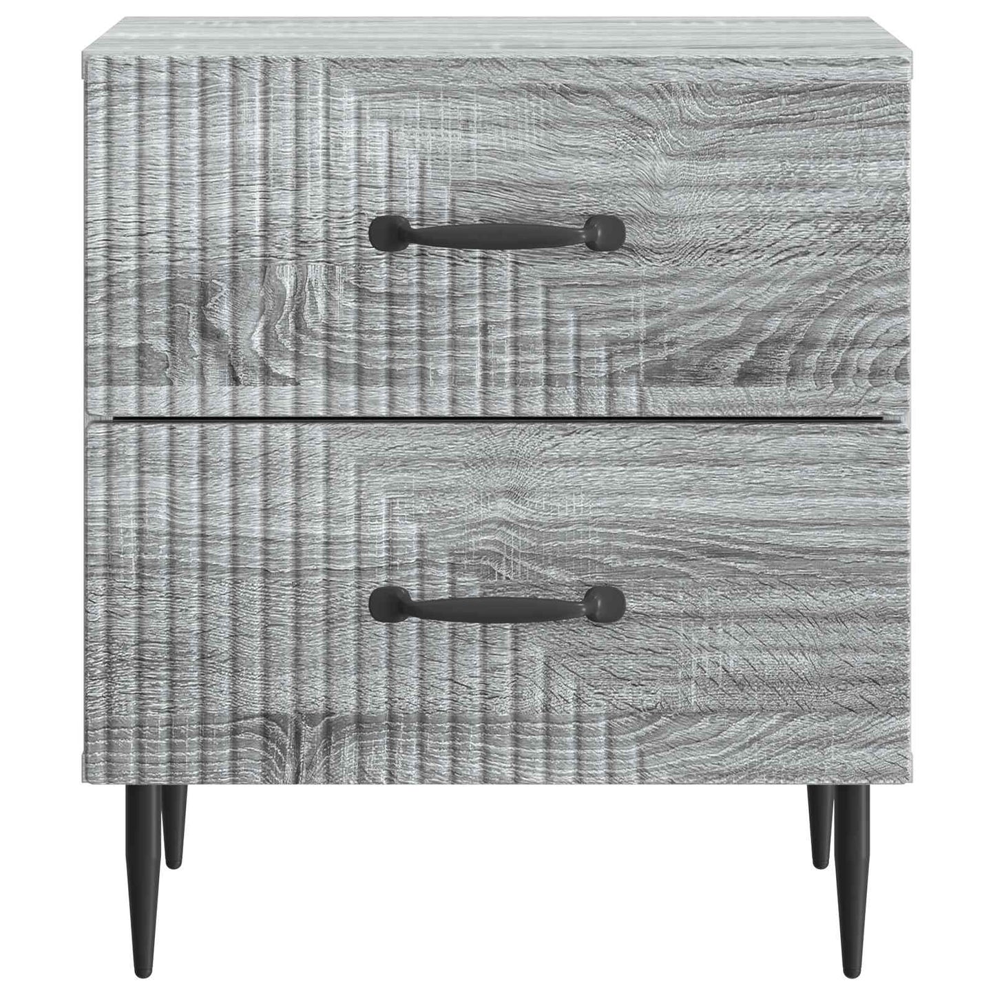 Nachtkastje 2 pcs Grijs sonoma 43 x 34,5 x 47,5 cm Bewerkt hout
