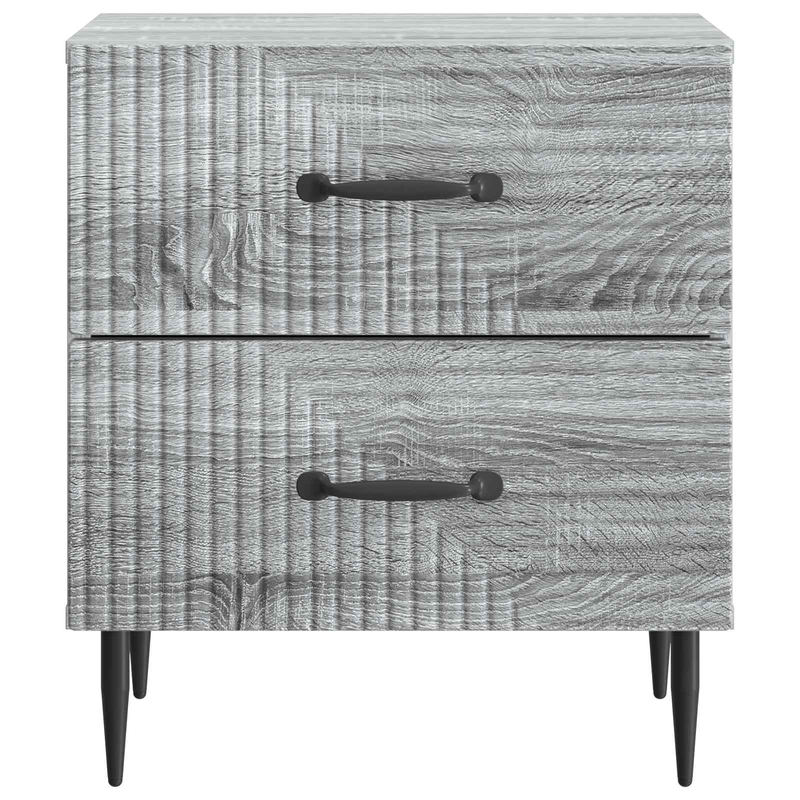 Nachtkastje 2 pcs Grijs sonoma 43 x 34,5 x 47,5 cm Bewerkt hout