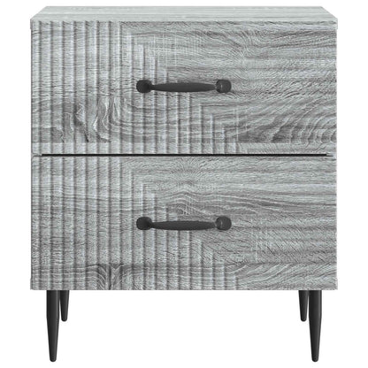 Nachtkastje 2 pcs Grijs sonoma 43 x 34,5 x 47,5 cm Bewerkt hout