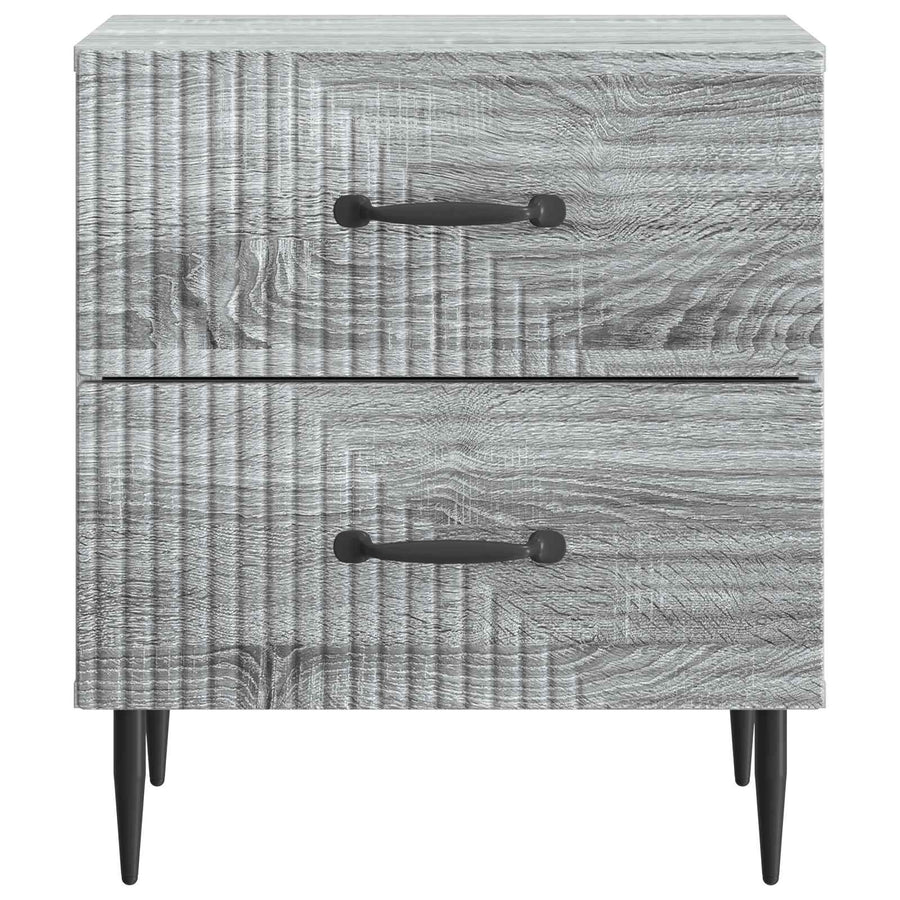 Nachtkastje 2 pcs Grijs sonoma 43 x 34,5 x 47,5 cm Bewerkt hout