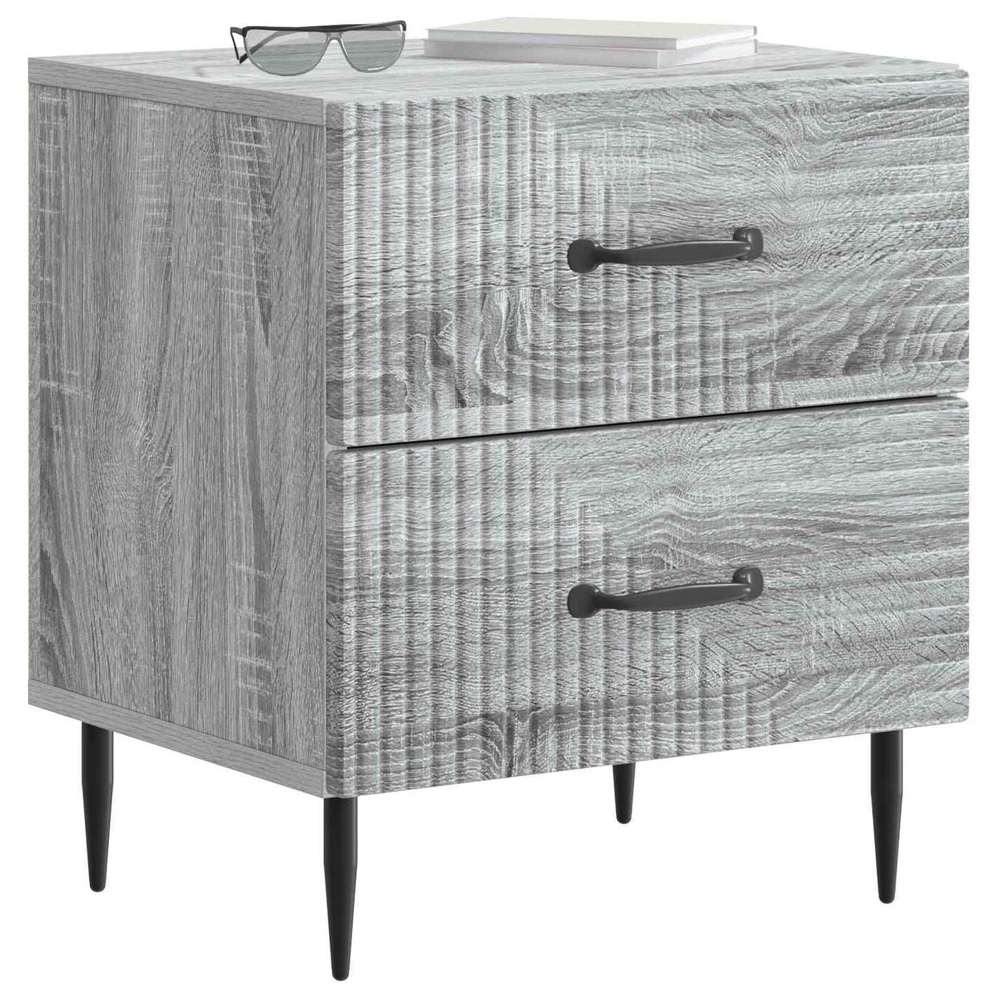 Nachtkastje 2 pcs Grijs sonoma 43 x 34,5 x 47,5 cm Bewerkt hout