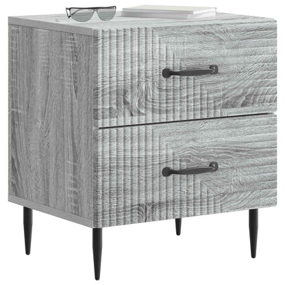 Nachtkastje 2 pcs Grijs sonoma 43 x 34,5 x 47,5 cm Bewerkt hout
