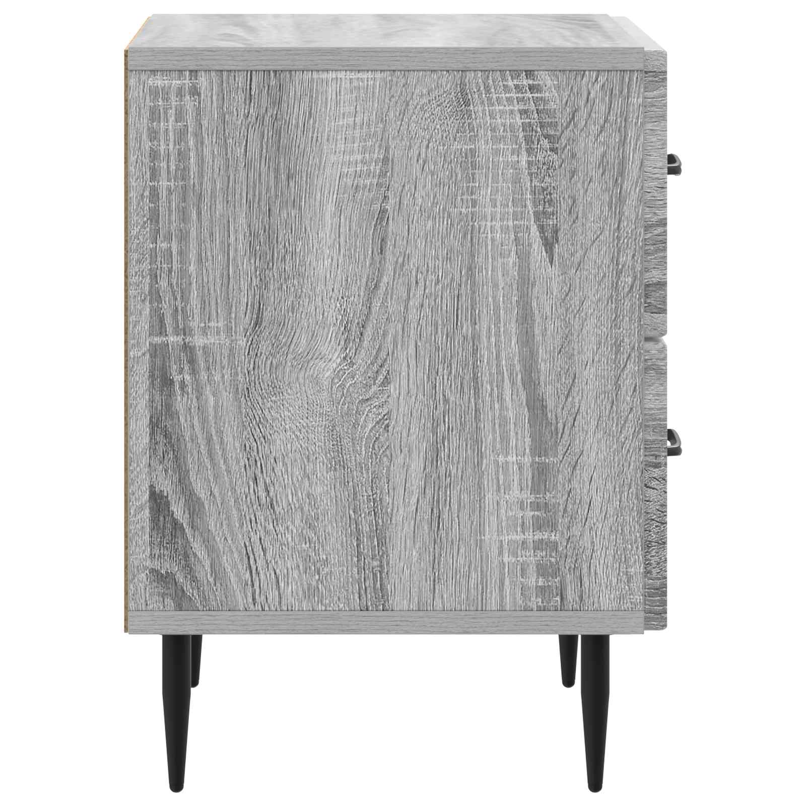 Nachtkastje 2 pcs Grijs sonoma 43 x 34,5 x 47,5 cm Bewerkt hout