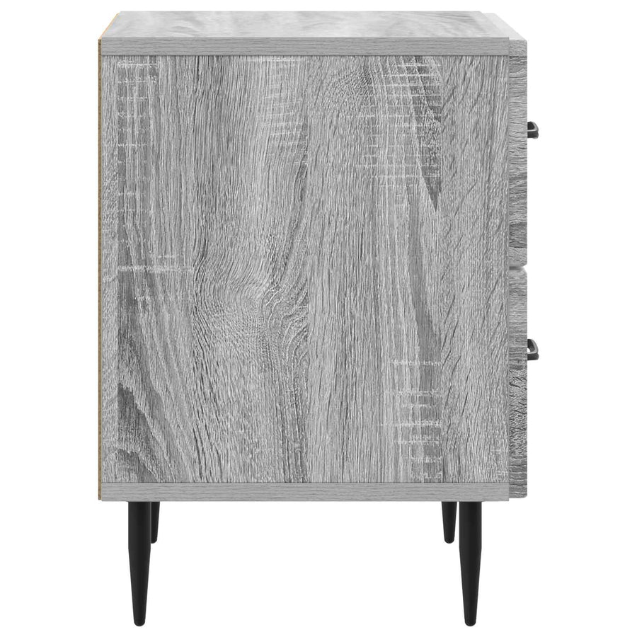 Nachtkastje 2 pcs Grijs sonoma 43 x 34,5 x 47,5 cm Bewerkt hout