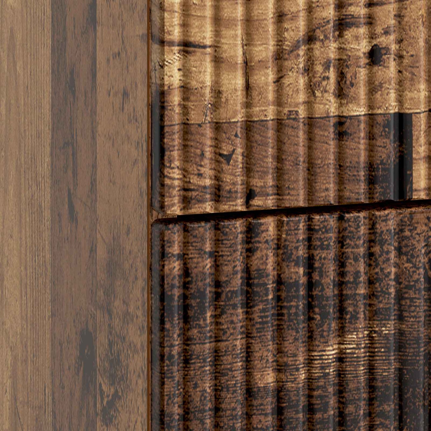 Nachtkastje met lade Oud hout 43 x 34,5 x 47,5 cm Bewerkt hout