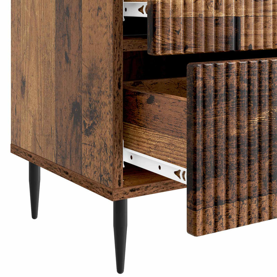 Nachtkastje 2 pcs Oud hout 43 x 34,5 x 47,5 cm Bewerkt hout