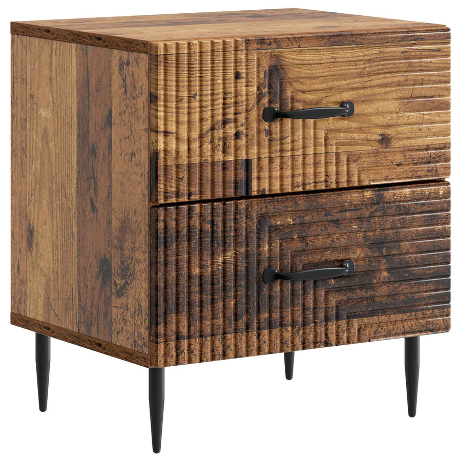 Nachtkastje 2 pcs Oud hout 43 x 34,5 x 47,5 cm Bewerkt hout