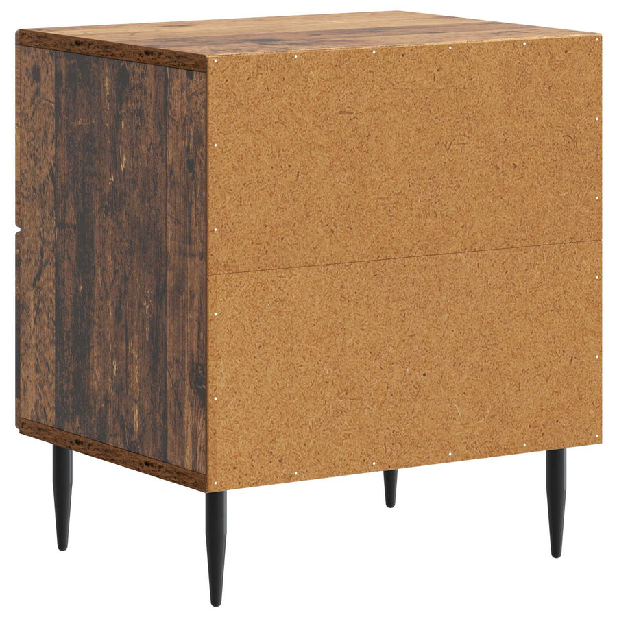 Nachtkastje 2 pcs Oud hout 43 x 34,5 x 47,5 cm Bewerkt hout