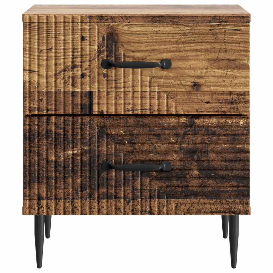 Nachtkastje 2 pcs Oud hout 43 x 34,5 x 47,5 cm Bewerkt hout