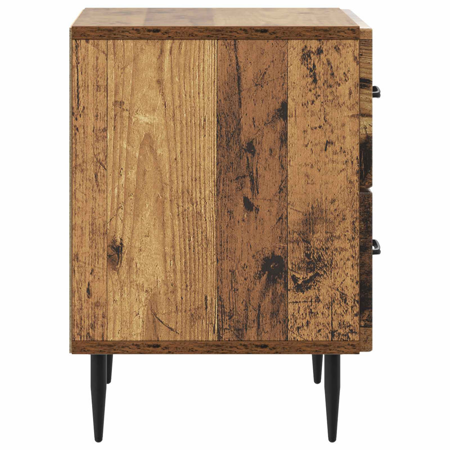 Nachtkastje 2 pcs Oud hout 43 x 34,5 x 47,5 cm Bewerkt hout
