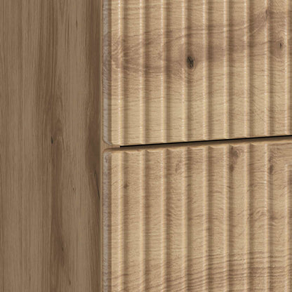 Nachtkastje Artisanaal eiken 43 x 34,5 x 47,5 cm Bewerkt hout