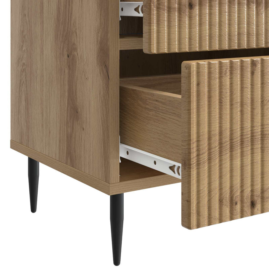 Nachtkastje met lade 2 pcs Artisanaal eiken 43 x 34,5 x 47,5 cm