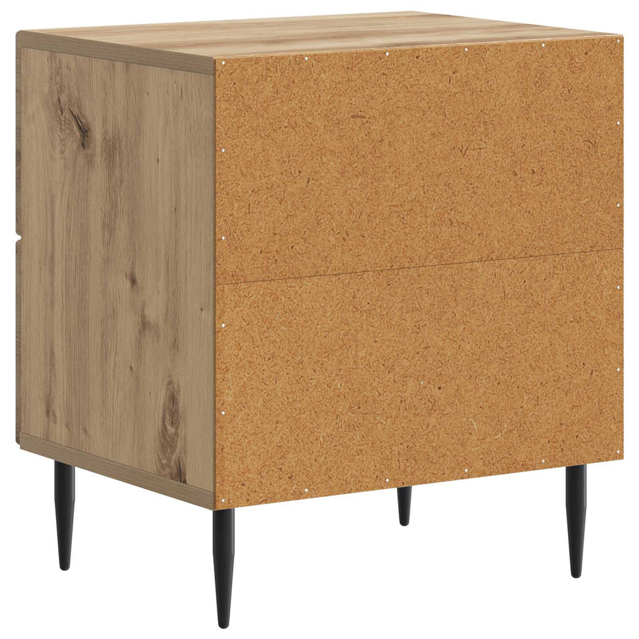 Nachtkastje met lade 2 pcs Artisanaal eiken 43 x 34,5 x 47,5 cm