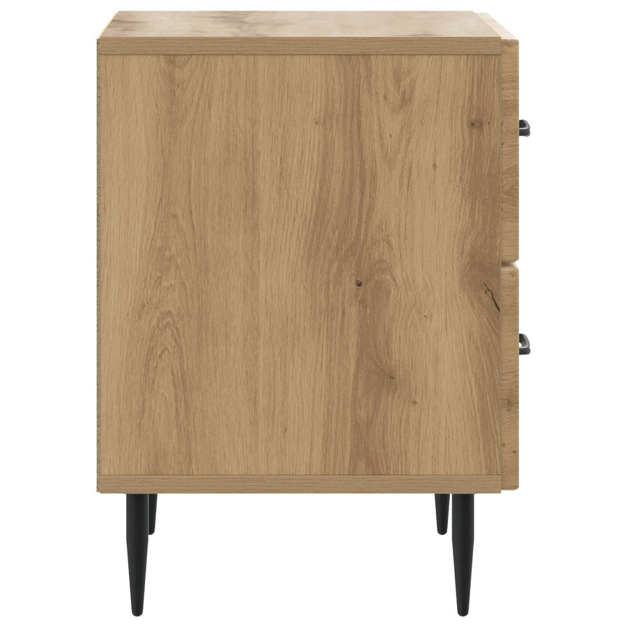Nachtkastje met lade 2 pcs Artisanaal eiken 43 x 34,5 x 47,5 cm