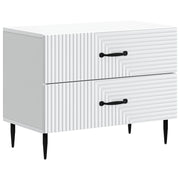 Nachtkastje met lade 62x34.5x47.5 cm bewerkt hout wit