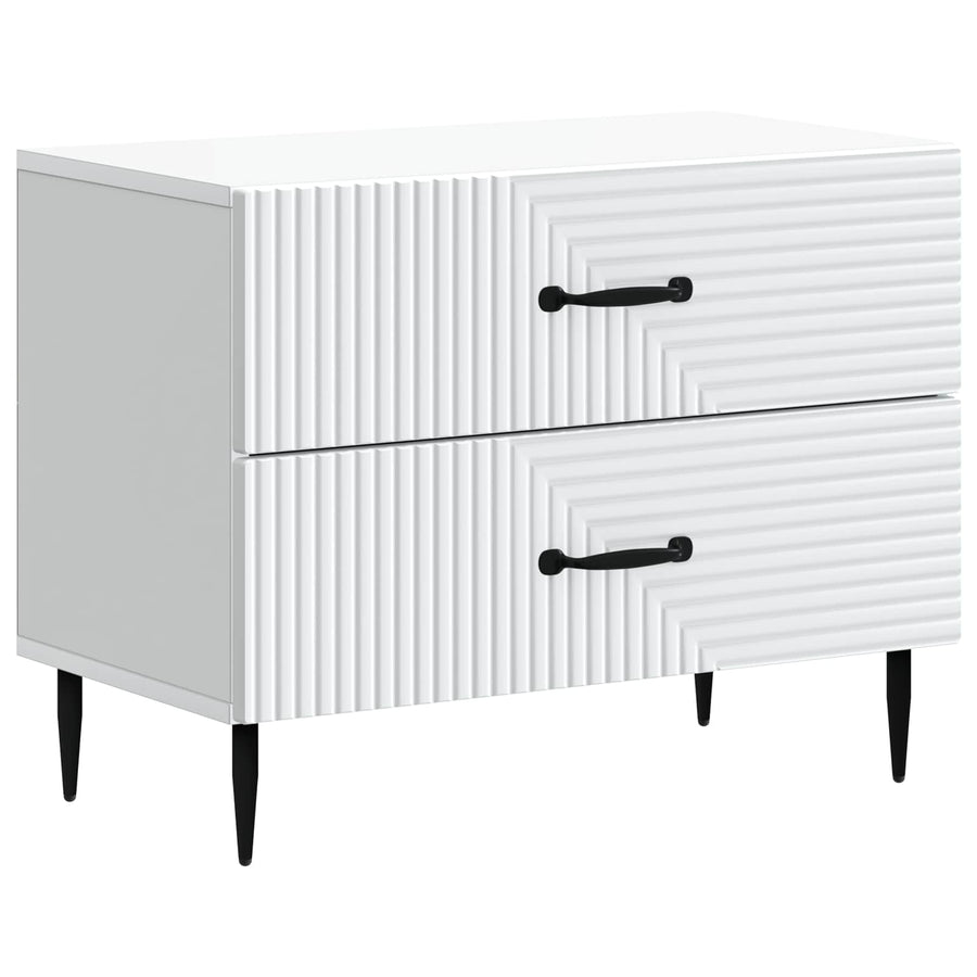 Nachtkastje met lade Wit 62 x 34,5 x 47,5 cm Bewerkt hout