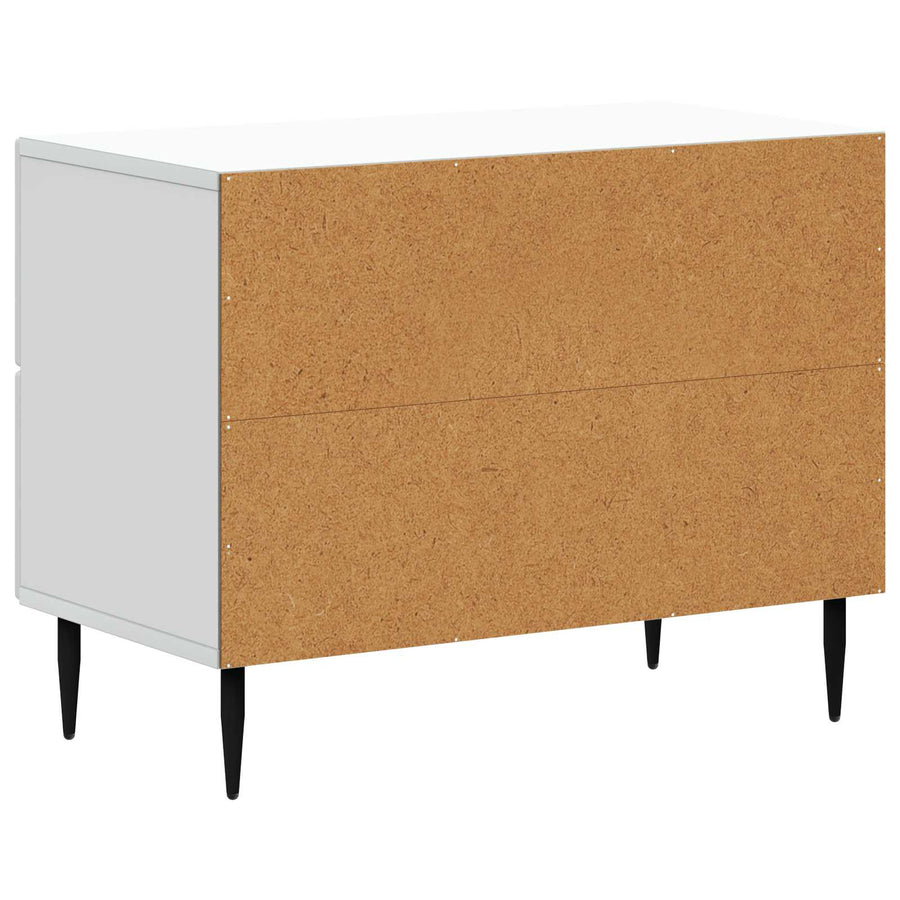 Nachtkastje met lade Wit 62 x 34,5 x 47,5 cm Bewerkt hout