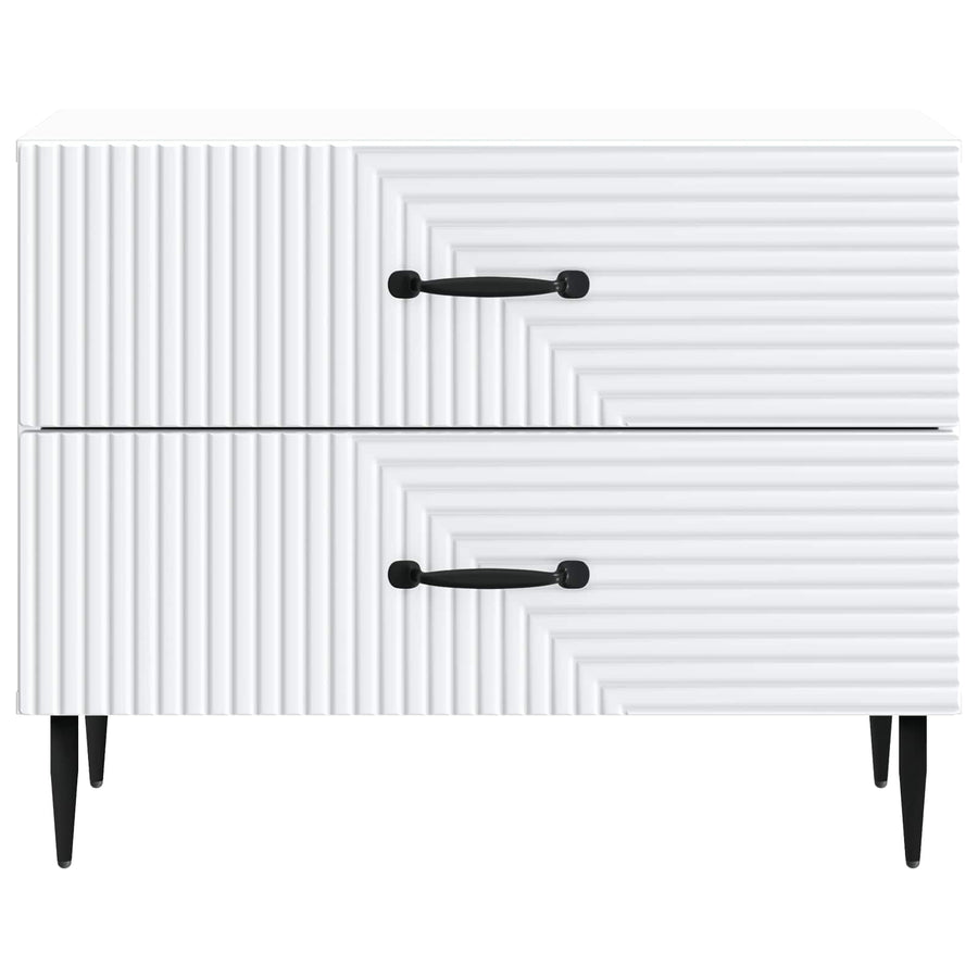 Nachtkastje met lade Wit 62 x 34,5 x 47,5 cm Bewerkt hout