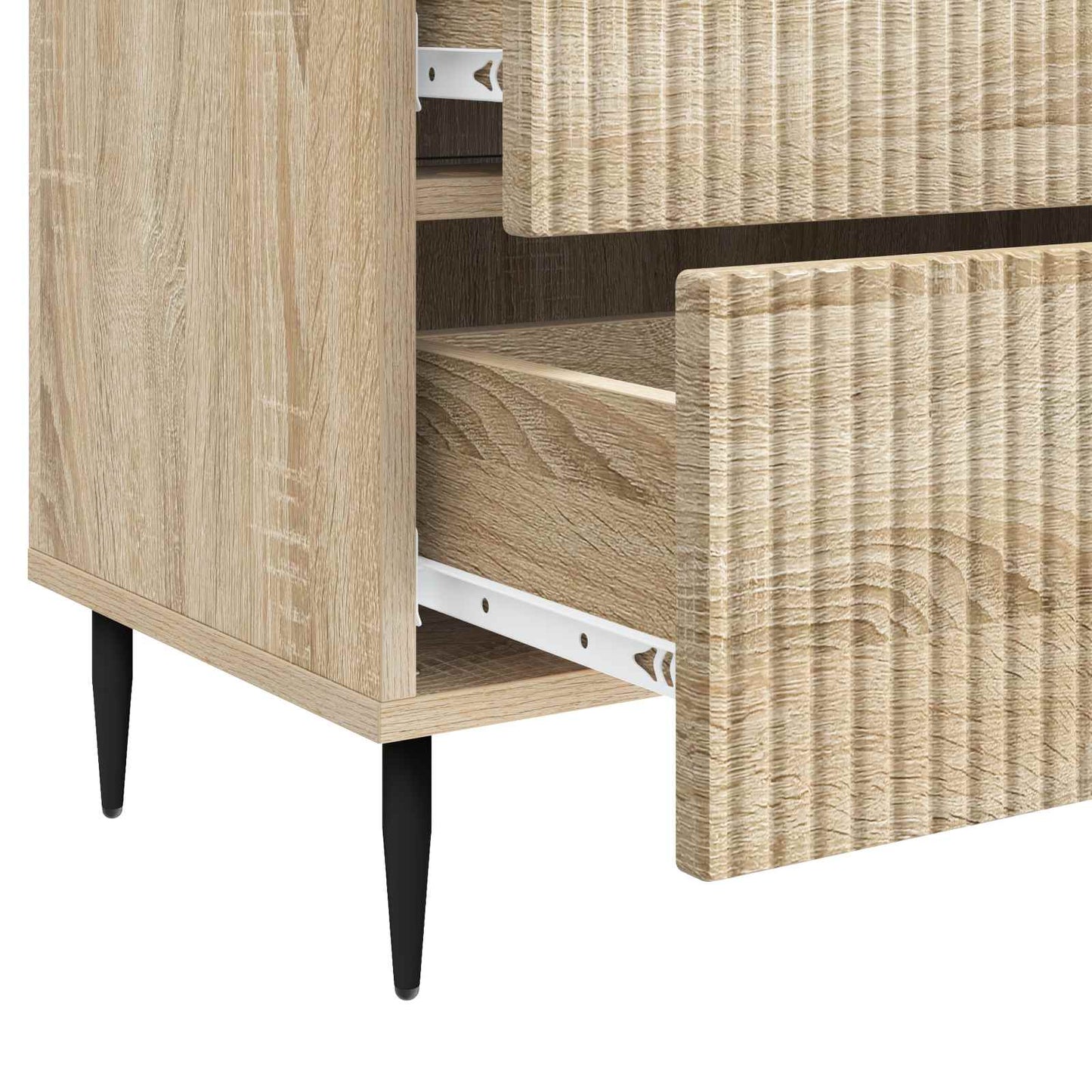 Nachtkastje Sonoma Eiken 62 x 34,5 x 47,5 cm Bewerkt hout