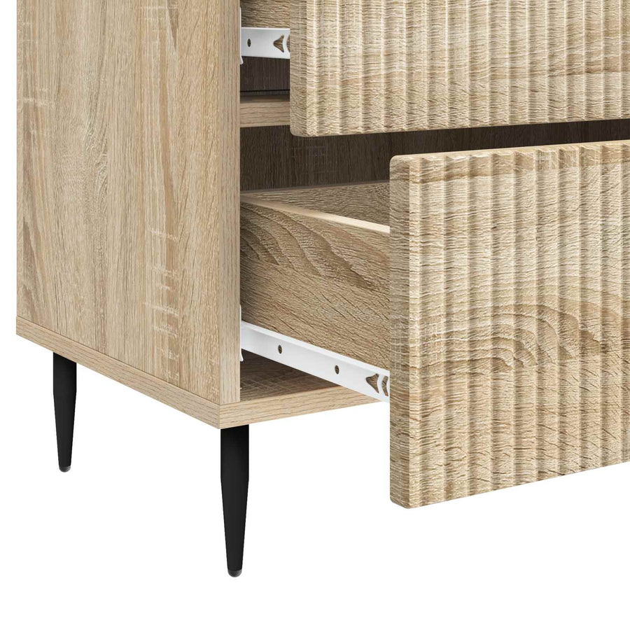 Nachtkastje Sonoma Eiken 62 x 34,5 x 47,5 cm Bewerkt hout