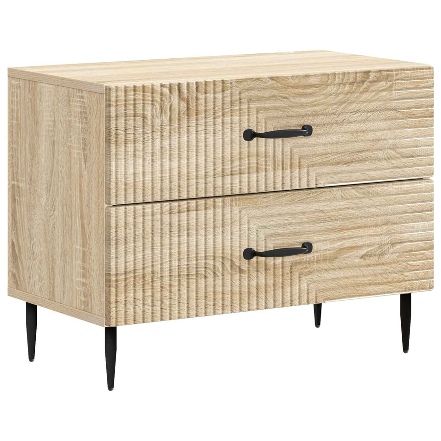 Nachtkastje Sonoma Eiken 62 x 34,5 x 47,5 cm Bewerkt hout