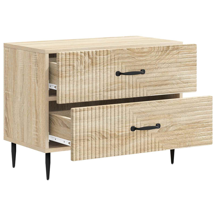 Nachtkastje Sonoma Eiken 62 x 34,5 x 47,5 cm Bewerkt hout