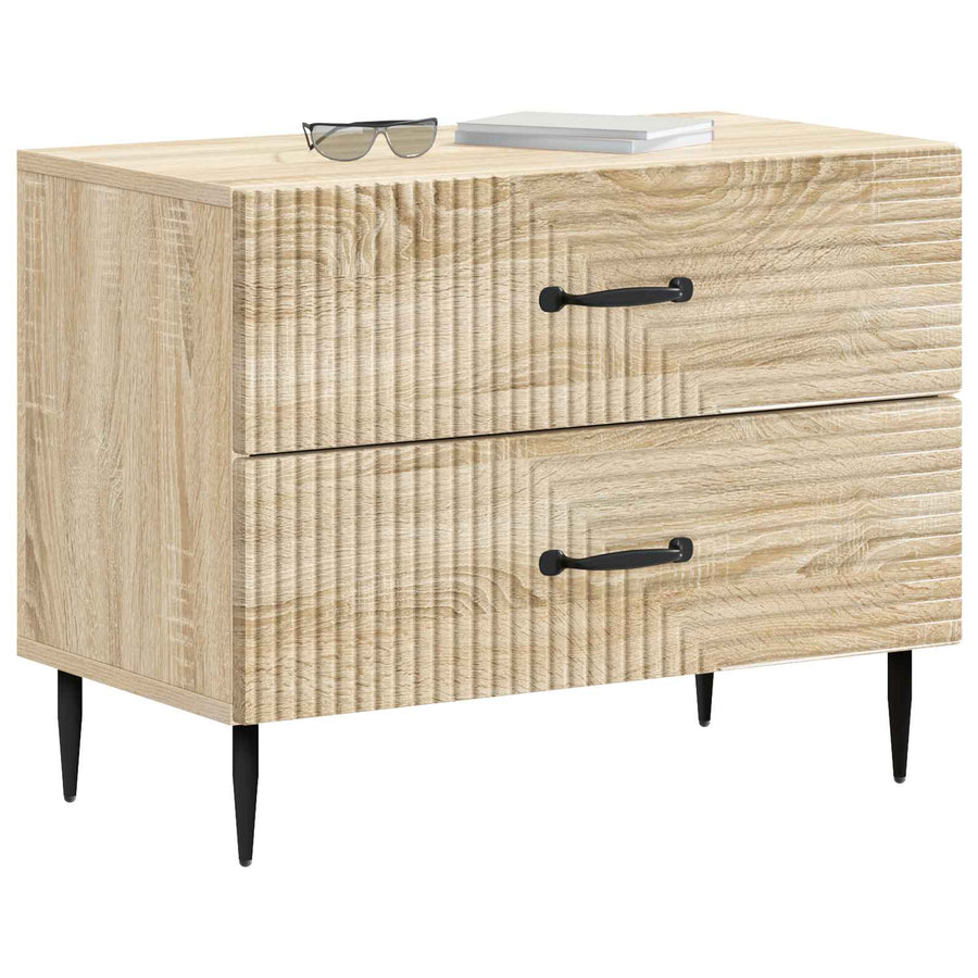 Nachtkastje Sonoma Eiken 62 x 34,5 x 47,5 cm Bewerkt hout
