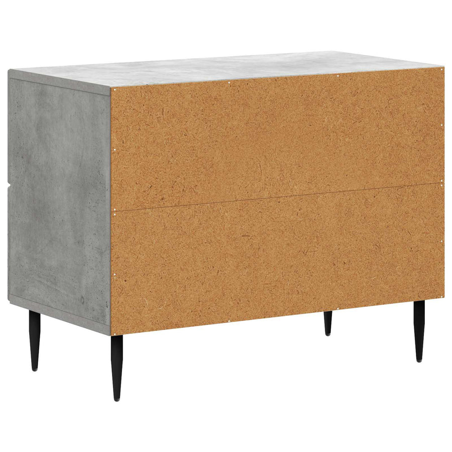 Nachtkastje Betongrijs 62 x 34,5 x 47,5 cm Bewerkt hout