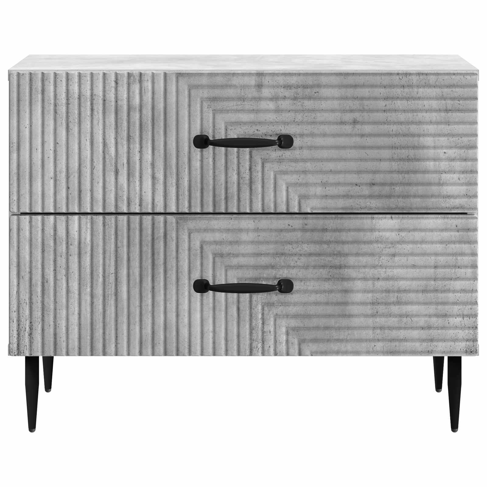 Nachtkastje Betongrijs 62 x 34,5 x 47,5 cm Bewerkt hout