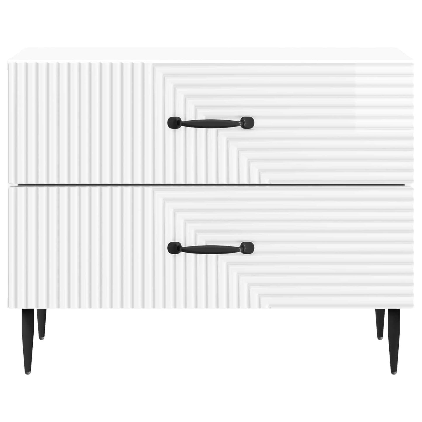Nachtkastje Hoogglans Wit 62 x 34,5 x 47,5 cm Bewerkt hout