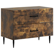 Nachtkastje 62x34,5x47,5 cm gerookt eiken bewerkt hout