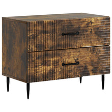 Nachtkastje Gerookt eiken 62 x 34,5 x 47,5 cm Bewerkt hout