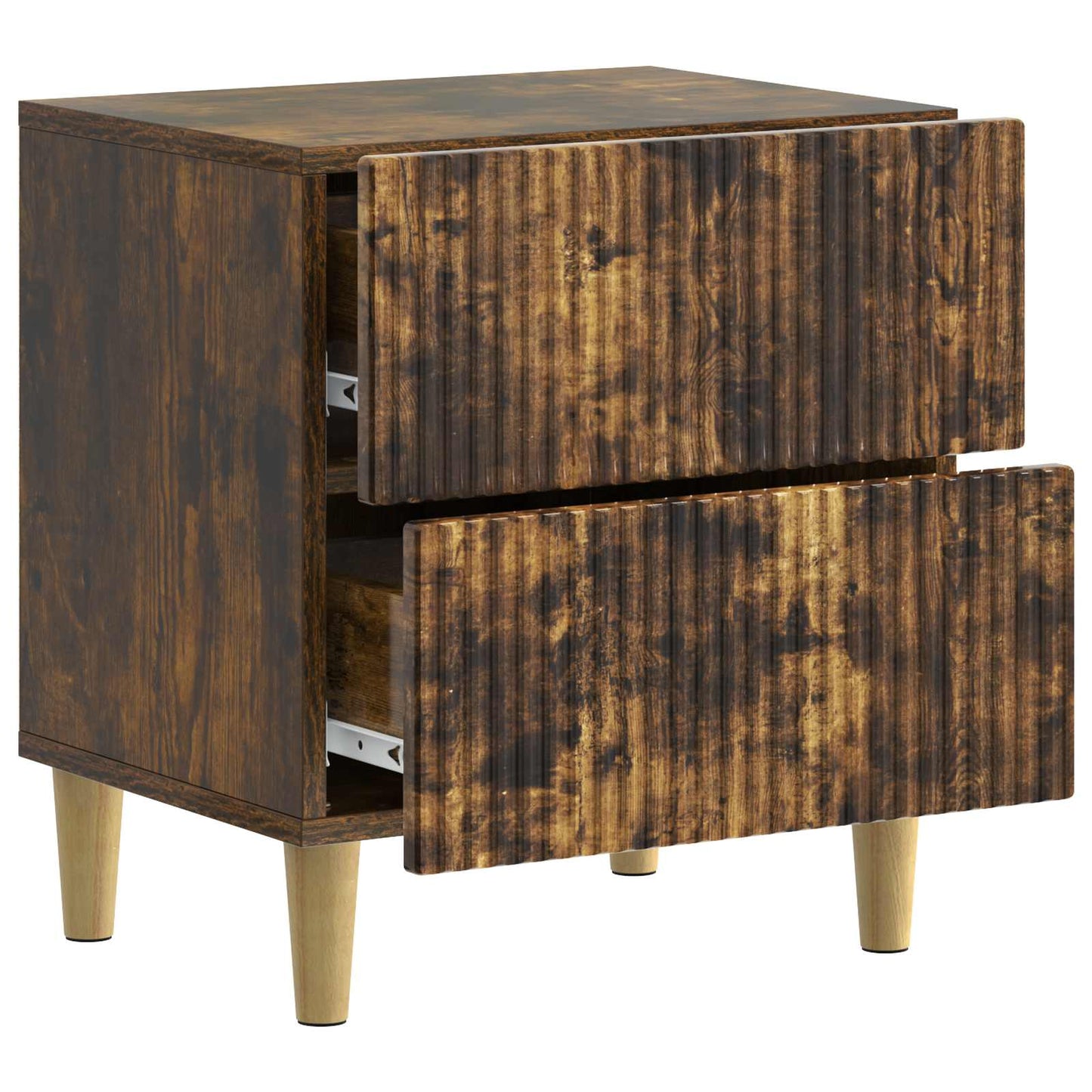 Nachtkastje Gerookt eiken 62 x 34,5 x 47,5 cm Bewerkt hout
