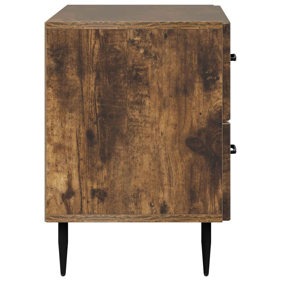 Nachtkastje Gerookt eiken 62 x 34,5 x 47,5 cm Bewerkt hout