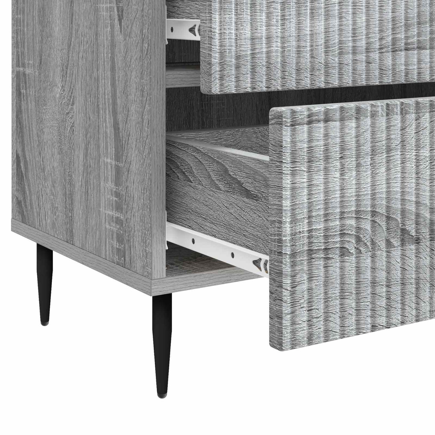 Nachtkastje Grijs sonoma 62 x 34,5 x 47,5 cm Bewerkt hout
