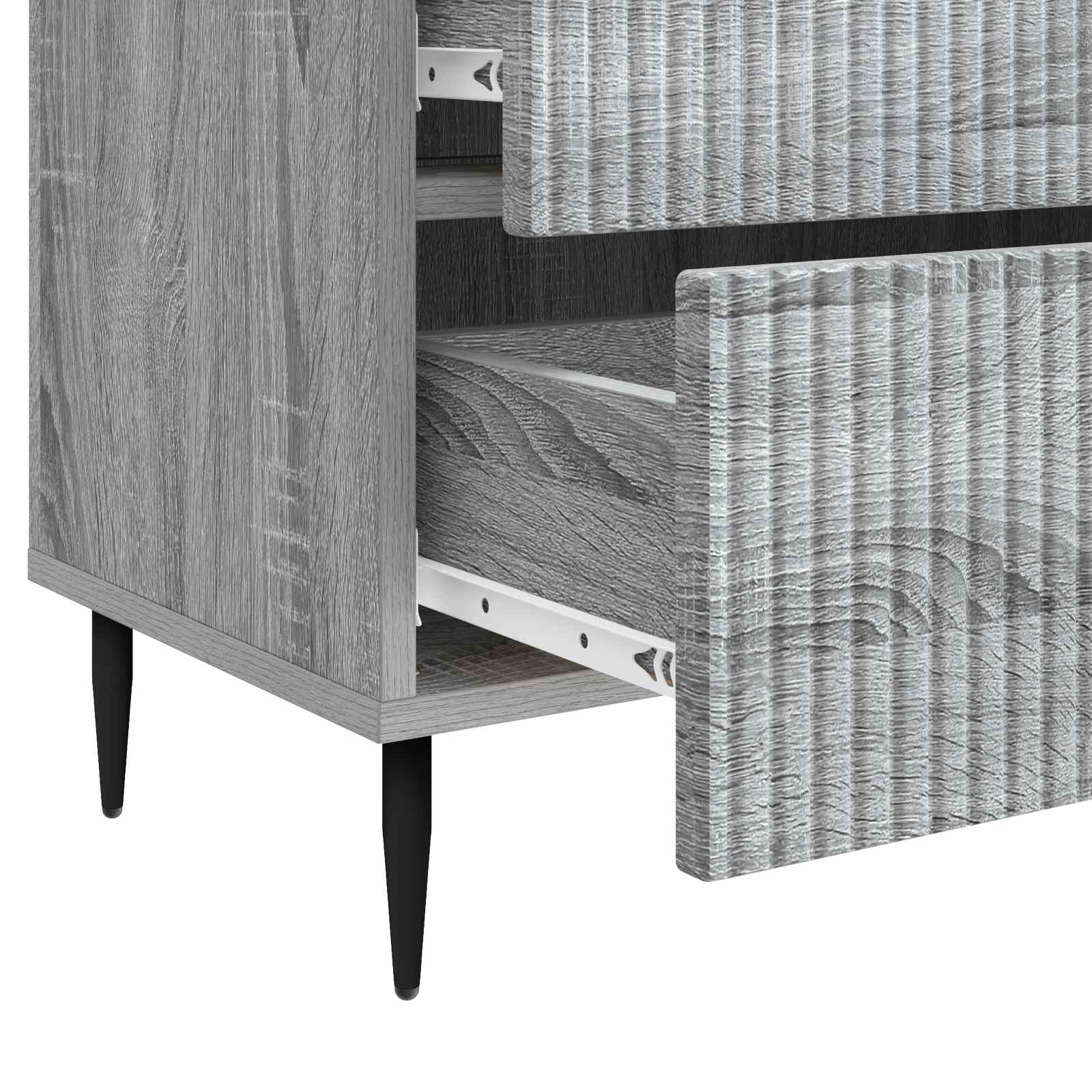 Nachtkastje Grijs sonoma 62 x 34,5 x 47,5 cm Bewerkt hout