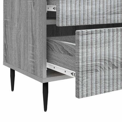 Nachtkastje Grijs sonoma 62 x 34,5 x 47,5 cm Bewerkt hout