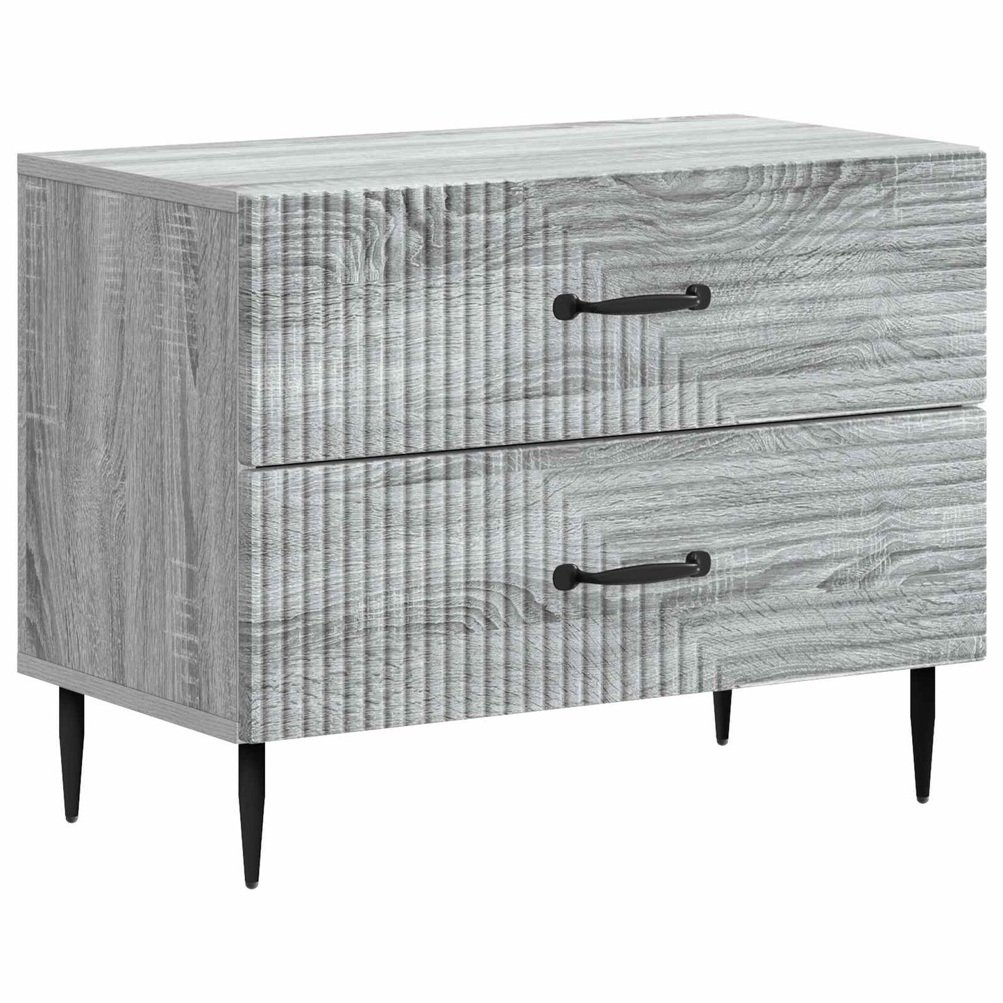 Nachtkastje Grijs sonoma 62 x 34,5 x 47,5 cm Bewerkt hout