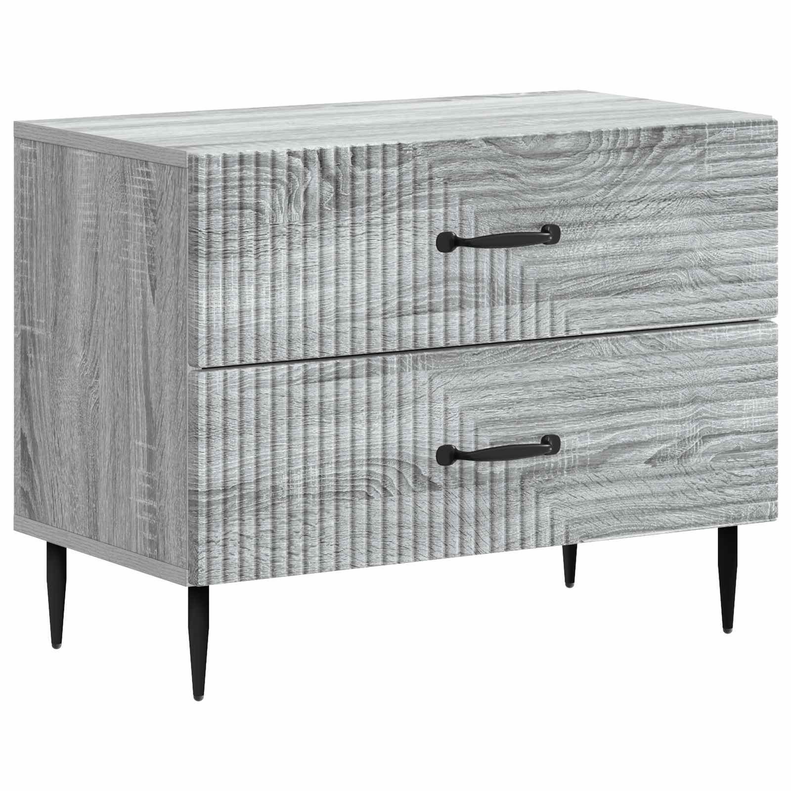 Nachtkastje Grijs sonoma 62 x 34,5 x 47,5 cm Bewerkt hout