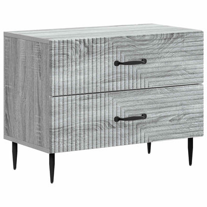Nachtkastje Grijs sonoma 62 x 34,5 x 47,5 cm Bewerkt hout