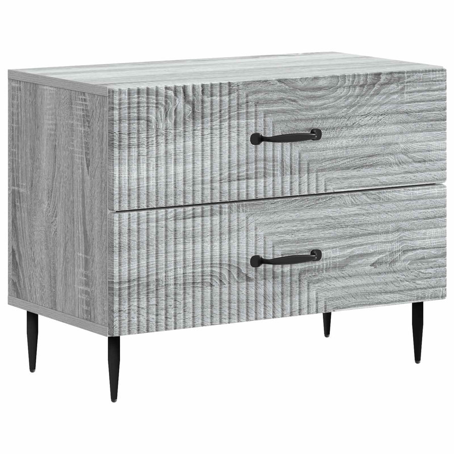 Nachtkastje Grijs sonoma 62 x 34,5 x 47,5 cm Bewerkt hout