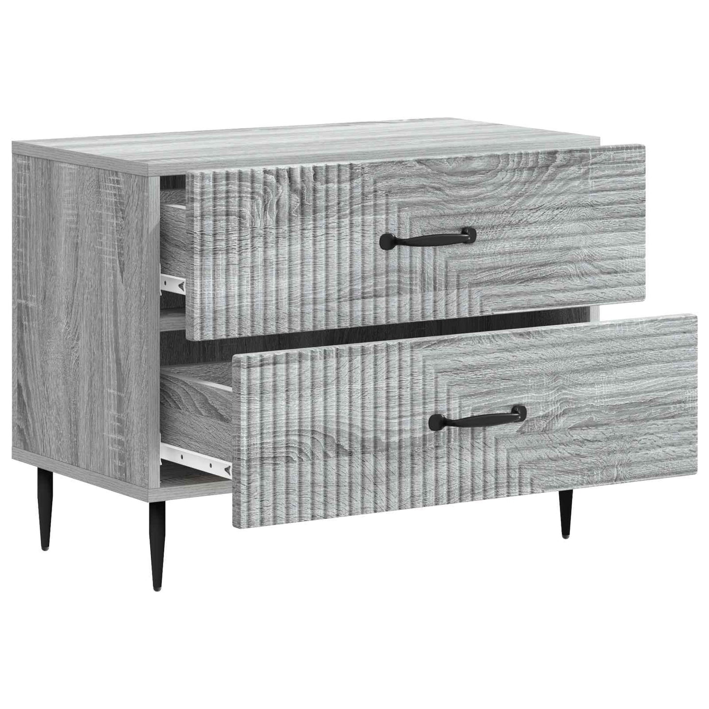 Nachtkastje Grijs sonoma 62 x 34,5 x 47,5 cm Bewerkt hout