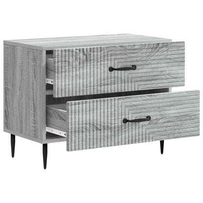 Nachtkastje Grijs sonoma 62 x 34,5 x 47,5 cm Bewerkt hout