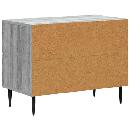 Nachtkastje Grijs sonoma 62 x 34,5 x 47,5 cm Bewerkt hout