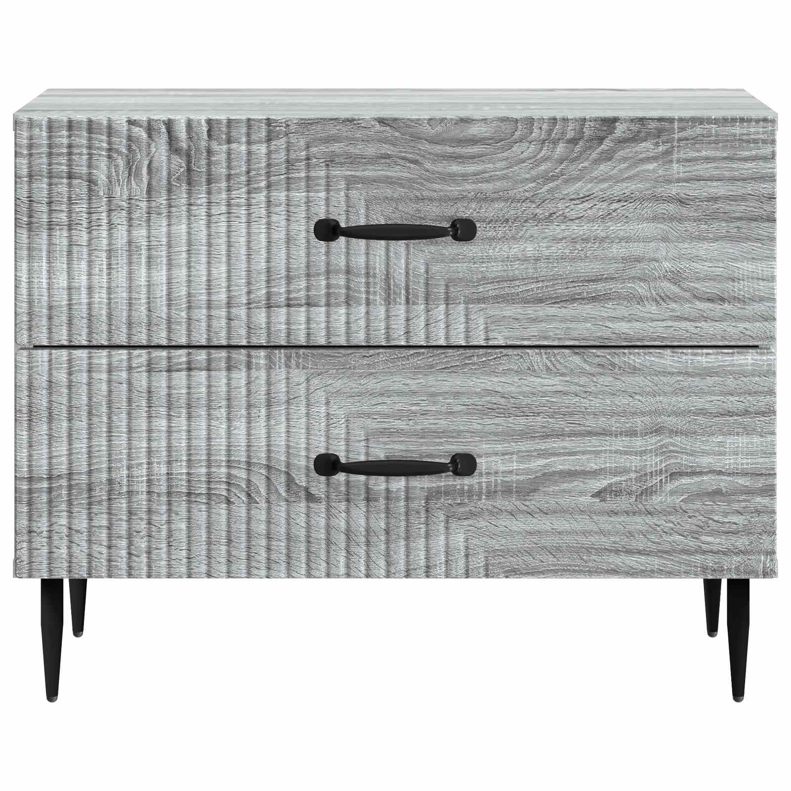 Nachtkastje Grijs sonoma 62 x 34,5 x 47,5 cm Bewerkt hout